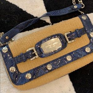 Michael Kors raffia clutch